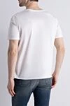 White cotton T-shirt for men Saint Laurent - brand logo. 100% cotton. Country of manufacture: Italy. Care: specialized cleaning - photo 4