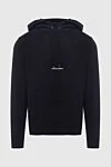 Saint Laurent Hoodie for men made of cotton black - Embroidered brand logo. Hood. 100% cotton. Closure: Drawstring. Country of manufacture: Italy. Care: specialized cleaning - photo 1