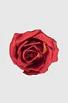 Saint Laurent Brooch for women silk burgundy in the form of a volumetric rose - fabric flower. silk. Fastener: pin. Country of manufacture: Italy. Care: specialized cleaning - photo 1