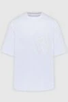 Fendi White cotton T-shirt for men - 100% cotton. Country of manufacture: Italy. Care: specialized cleaning - photo 1