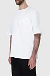 Fendi White cotton T-shirt for men - 100% cotton. Country of manufacture: Italy. Care: specialized cleaning - photo 3