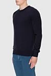 Cesare di Napoli Cashmere jumper blue for men - 100% cashmere. Country of manufacture: Italy. Care: specialized cleaning - photo 3