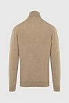 Cashmere men's golf brown Cesare di Napoli - High neck. 100% cashmere. Country of manufacture: Italy. Care: specialized cleaning - photo 6