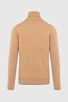 Men's cashmere golf orange Cesare di Napoli - Geometric pattern, knitting. High neck. 100% cashmere. Country of manufacture: Italy. Care: specialized cleaning - photo 6