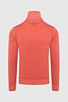 Cesare di Napoli Men's wool golf orange - High neck. 100% wool. Country of manufacture: Italy. Care: specialized cleaning - photo 1