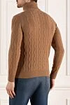 Men's wool and cashmere golf brown Cesare di Napoli - Knit. High neck. 90% wool, 10% cashmere. Country of manufacture: Italy. Care: specialized cleaning - photo 4