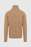 Men's wool and cashmere golf brown Cesare di Napoli - Knit. High neck. 90% wool, 10% cashmere. Country of manufacture: Italy. Care: specialized cleaning - photo 6