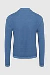 Men's high-collared woolen jumper blue Cesare di Napoli - High collar stand. 100% wool. Country of manufacture: Italy. Care: specialized cleaning - photo 6