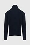 Men's blue wool golf Cesare di Napoli - High neck. 100% wool. Country of manufacture: Italy. Care: specialized cleaning - photo 6