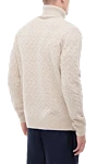 Golf for men made of wool white Cesare di Napoli - Knit. High neck. 100% wool. Country of manufacture: Italy. Care: specialized cleaning - photo 4