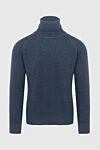 Cesare di Napoli Men's wool and silk golf blue - Knit. High neck. 70% wool, 30% silk. Country of manufacture: Italy. Care: specialized cleaning - photo 1