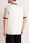 White cotton T-shirt for men Limitato - sleeves of a different color, contrasting trim. 100% cotton. Country of manufacture: Italy. Care: specialized cleaning - photo 4