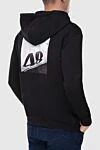 Men's hoodie made of cotton and elastane, black Limitato - Hood. 95% cotton, 5% elastane. Closure: Drawstring. Country of manufacture: Italy. Care: specialized cleaning - photo 4