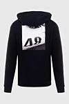 Men's hoodie made of cotton and elastane, black Limitato - Hood. 95% cotton, 5% elastane. Closure: Drawstring. Country of manufacture: Italy. Care: specialized cleaning - photo 6