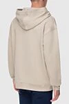 Cotton beige sweatshirt for men Limitato - 95% cotton, 5% elastane. drawstring hood. Country of manufacture: Italy. Care: specialized cleaning - photo 4