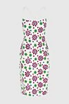 Saint Laurent White viscose dress for women - hidden zipper. floral pattern, open back. 100% viscose. Country of manufacture: Italy. Care: specialized cleaning - photo 1