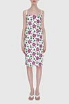 White viscose dress for women Saint Laurent - hidden zipper. floral pattern, open back. 100% viscose. Country of manufacture: Italy. Care: specialized cleaning - photo 2