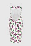 White viscose dress for women Saint Laurent - hidden zipper. floral pattern, open back. 100% viscose. Country of manufacture: Italy. Care: specialized cleaning - photo 6