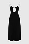 Saint Laurent Black wool dress for women - Fastener: tie. thin straps, open back. 100% wool. Country of manufacture: Italy. Care: specialized cleaning - photo 1