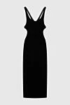 Saint Laurent Black viscose and cupra dress for women - hidden zipper. crystal decoration on the back, cutouts. 65% viscose, 35% cupra. Country of manufacture: Italy. Care: specialized cleaning - photo 1