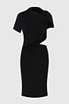 Magda Butrym Black viscose dress for women - short sleeves, side cut. 97% viscose, 3% elastane. Country of manufacture: Italy. Care: specialized cleaning - photo 1