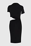 Magda Butrym Black viscose dress for women - short sleeves, side cut. 97% viscose, 3% elastane. Country of manufacture: Italy. Care: specialized cleaning - photo 7