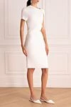 Magda Butrym White viscose dress for women - short sleeves, side cut. 97% viscose, 3% elastane. Country of manufacture: Italy. Care: specialized cleaning - photo 3