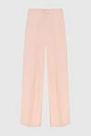 Fendi Women's long elegant pants pink - two side pockets, two back pockets. wool, silk. zipper, hook. Country of manufacture: Italy. Care: specialized cleaning - photo 1