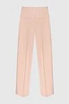 Women's long elegant pants pink Fendi - two side pockets, two back pockets. wool, silk. zipper, hook. Country of manufacture: Italy. Care: specialized cleaning - photo 6