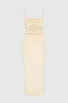 Magda Butrym Beige viscose dress for women - zipper. sleeveless. 97% viscose, 3% elastane. Country of manufacture: Italy. Care: specialized cleaning - photo 1