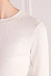 White jumper for women Fendi - 79% viscose, 16% polyester, 5% polyamide. Country of manufacture: Italy. Care: specialized cleaning - photo 6