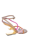 Multicolored women's sandals with thin straps Fendi - original design, thin straps. genuine leather. buckle. Heel: 8.5 centimeters. Country of manufacture: Italy. Care: specialized cleaning - photo 4