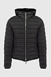 Moorer Men's down jacket made of polyamide and polyurethane black - Stitching. Hood. 95% polyamide, 5% polyurethane. Closure: Zipper. Two side pockets, two inside pockets. Country of manufacture: Italy. Care: specialized cleaning - photo 1