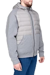 Moorer Men's gray polyamide, cotton and polyurethane jacket - 70% polyamide, 25% cotton, 5% polyurethane. Closure: Zipper. Two side pockets. Country of manufacture: Italy. Care: specialized cleaning - photo 3