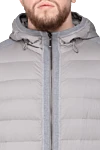 Moorer Men's gray polyamide, cotton and polyurethane jacket - 70% polyamide, 25% cotton, 5% polyurethane. Closure: Zipper. Two side pockets. Country of manufacture: Italy. Care: specialized cleaning - photo 5