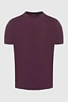 Cesare di Napoli T-shirt burgundy for men - 88% cotton, 12% other fibers. Country of manufacture: Italy. Care: specialized cleaning - photo 1