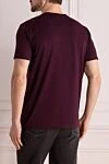 T-shirt burgundy for men Cesare di Napoli - 88% cotton, 12% other fibers. Country of manufacture: Italy. Care: specialized cleaning - photo 4