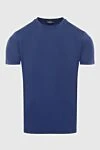 Cesare di Napoli Cotton and elastane T-shirt blue for men - Composition: 88% cotton, 12% elastane. Country of manufacture: Italy. Care: specialized cleaning - photo 1