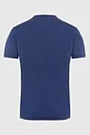 Cotton and elastane T-shirt blue for men Cesare di Napoli - Composition: 88% cotton, 12% elastane. Country of manufacture: Italy. Care: specialized cleaning - photo 6