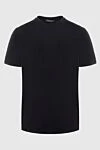 Cesare di Napoli Black cotton and elastane T-shirt for men - 88% cotton, 12% elastane. Country of manufacture: Italy. Care: specialized cleaning - photo 1