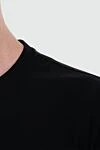 Cesare di Napoli Black cotton and elastane T-shirt for men - 88% cotton, 12% elastane. Country of manufacture: Italy. Care: specialized cleaning - photo 5