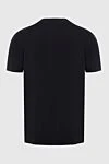 Black cotton and elastane T-shirt for men Cesare di Napoli - 88% cotton, 12% elastane. Country of manufacture: Italy. Care: specialized cleaning - photo 6