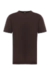 Cesare di Napoli Brown cotton and elastane T-shirt for men - 88% cotton, 12% elastane. Country of manufacture: Italy. Care: specialized cleaning - photo 1