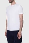 Cesare di Napoli White cotton and elastane T-shirt for men - 88% cotton, 12% elastane. Country of manufacture: Italy. Care: specialized cleaning - photo 3