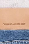 Citizens of Humanity Джинси з бавовни сині жіночі - контрастні шви, потертості. три кишені спереду, дві кишені ззаду. 99% бавовна, 1% поліуретан. блискавка, гудзики. Країна виробник: Італія. Догляд: спеціалізоване чищення - фото 5