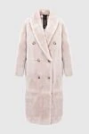 Blancha Women's long beige fur coat - 100% natural leather, 100% natural fur. Buttons. 2. Country of manufacture: Italy. Care: specialized cleaning - photo 1