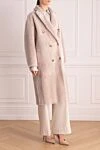 Blancha Women's long beige fur coat - 100% natural leather, 100% natural fur. Buttons. 2. Country of manufacture: Italy. Care: specialized cleaning - photo 3