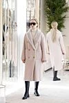 Blancha Women's long beige fur coat - 100% natural leather, 100% natural fur. Buttons. 2. Country of manufacture: Italy. Care: specialized cleaning - photo 7