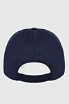 Blue alligator leather cap for men Cesare di Napoli - Textured leather. 100% alligator skin. Country of manufacture: Italy. Care: specialized cleaning - photo 4