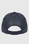 Cap made of crocodile leather blue men's Cesare di Napoli - Textured leather. 100% crocodile skin. Country of manufacture: Italy. Care: specialized cleaning - photo 4